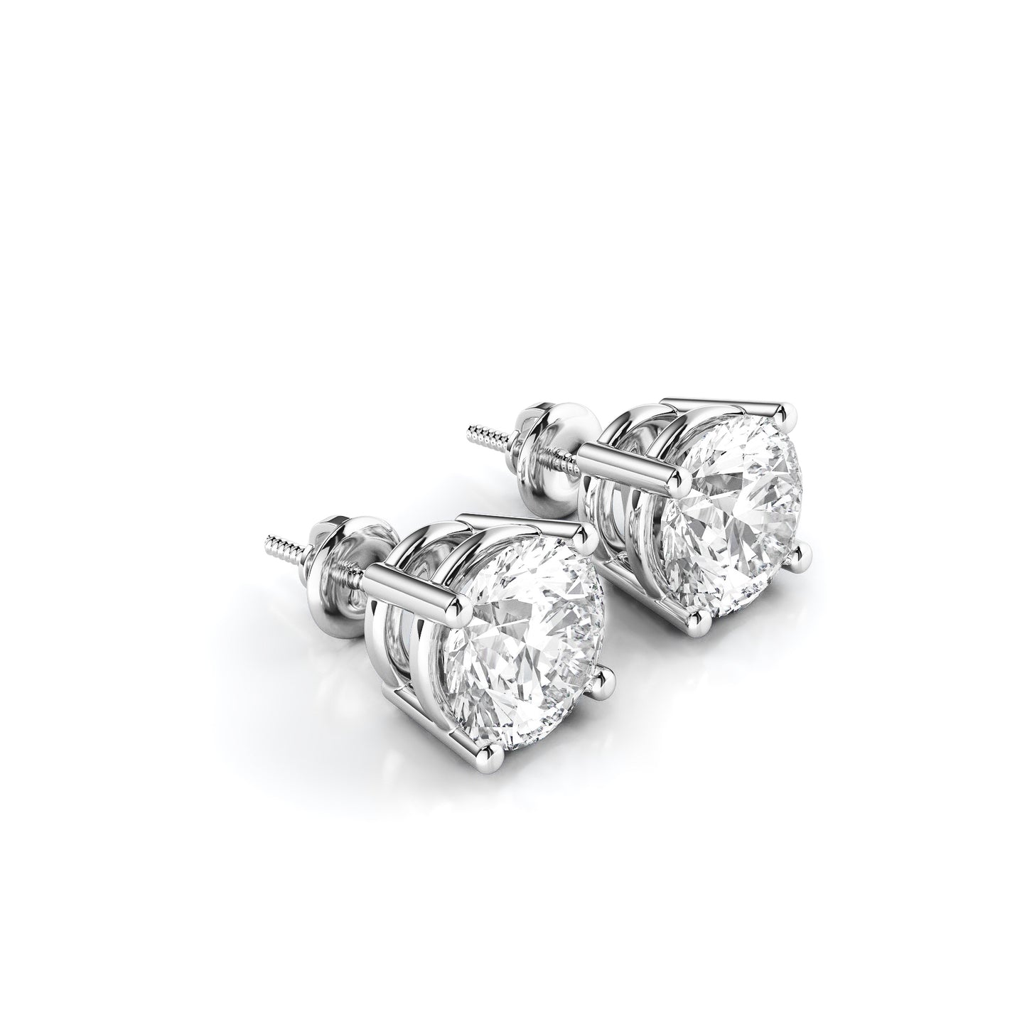 4 prong stud earrings